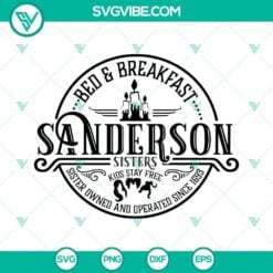 Halloween, Movies, SVG Files, Sanderson Bed And Breakfast SVG Image, Sanderson 19