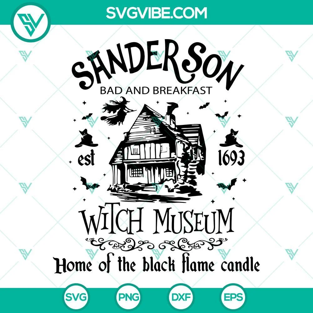 Halloween, SVG Files, Sanderson Bed And Breakfast SVG Image, Witch Museum SVG 1