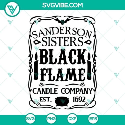 sanderson sisters black flame candle company svg sanderson sisters svg halloween sign design svg 3 mockup