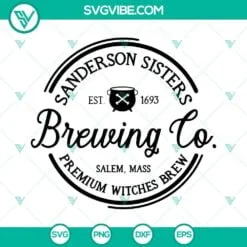 Halloween, Movies, SVG Files, Sanderson Sisters Brewing Co SVG Image, Hocus 2