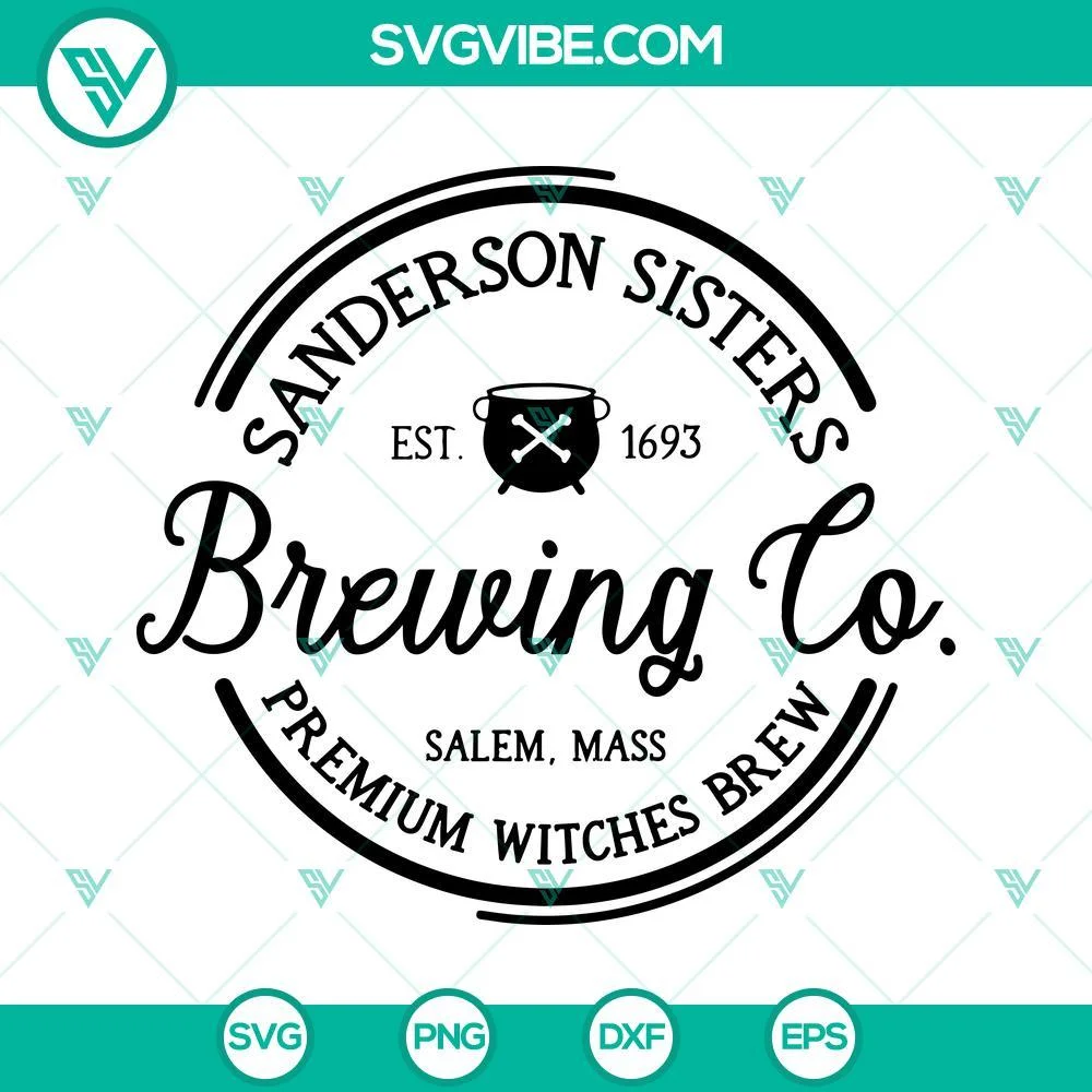 Halloween, Movies, SVG Files, Sanderson Sisters Brewing Co SVG Image, Hocus 1