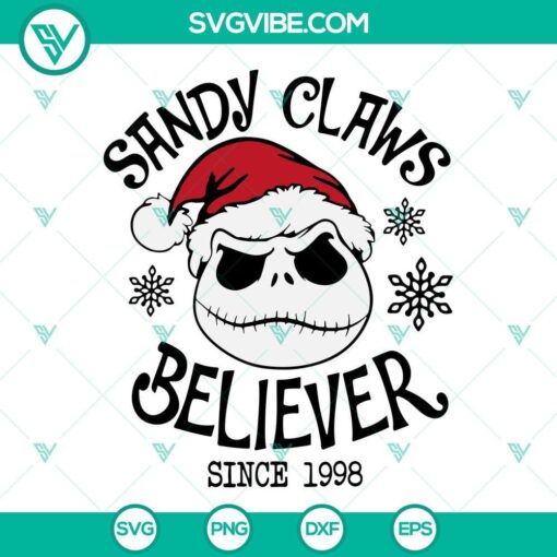 sandy claws believer jack svg jack skellington santa claus svg the nightmare before christmas svg 8 mockup