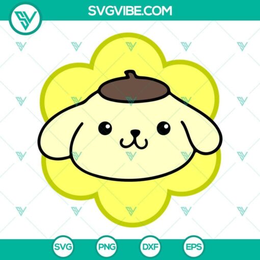 sanrio characters face flower svg bundle hello kitty svg cappuccino svg my melody svg kuromi svg sanrio cartoon svg png dxf eps 3 mockup 1