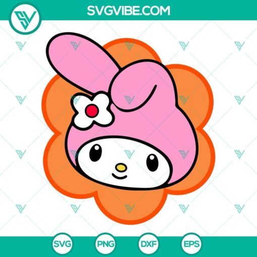 sanrio characters face flower svg bundle hello kitty svg cappuccino svg my melody svg kuromi svg sanrio cartoon svg png dxf eps 9 mockup 1