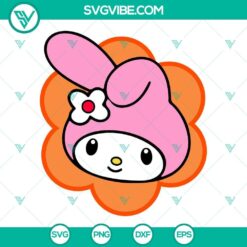 Sanrio Characters Face Flower SVG Download Bundle, Hello Kitty SVG Download, 8