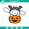 Sanrio Characters Halloween SVG File featuring Hello Kitty Pumpkin and Kuromi, cute and spooky designs for crafts and projects.