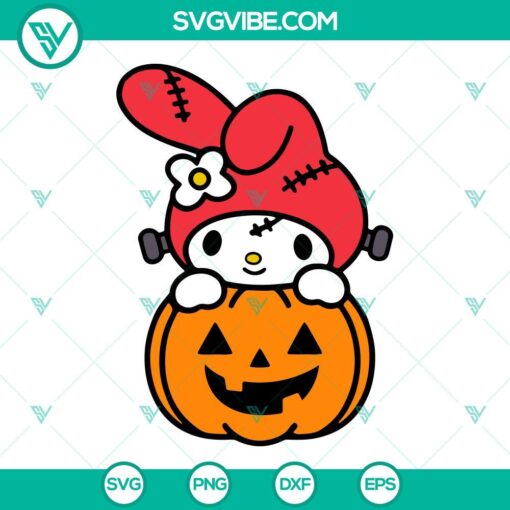 sanrio characters halloween svg hello kitty pumpkin svg kuromi svg keroppi svg cinnamoroll svg my melody svg 6 mockup 4