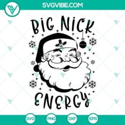 Christmas, SVG Files, Big Nick Energy SVG Image Bundle, Funny Santa Christmas 5