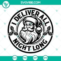 Christmas, SVG Files, Pink Santa Claus Christmas Vibes SVG File, Vintage Pink 3