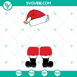 Christmas, SVG Files, Santa Claus Monogram SVG Images, Santa Hat Legs Monogram 2