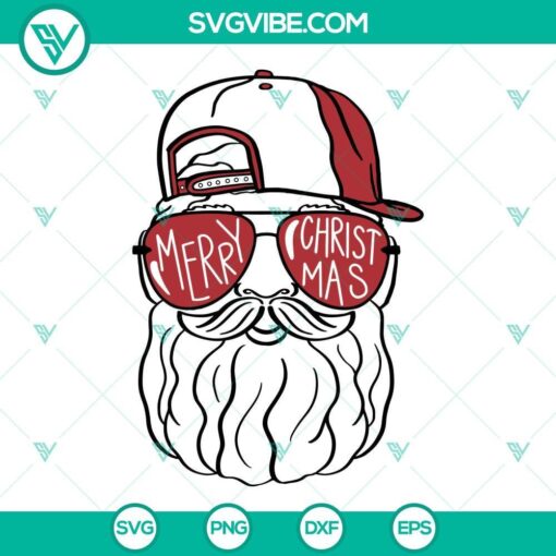 santa claus snapback cap svg santa claus svg funny santa merry christmas svg png eps dxf 2 mockup