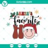 Santa's Favorite Ho and Ho ho ho SVG files with Santa's happy face design for Christmas crafts and decorations.