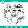 Santa tray SVG with milk and cookies for Santa design, perfect for Christmas Eve, ideal for crafting projects.
