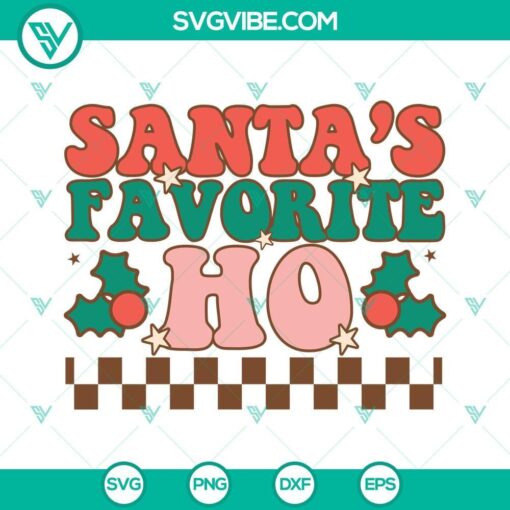 santas favorite ho svg santa claus christmas svg png dxf eps cut files 4 mockup