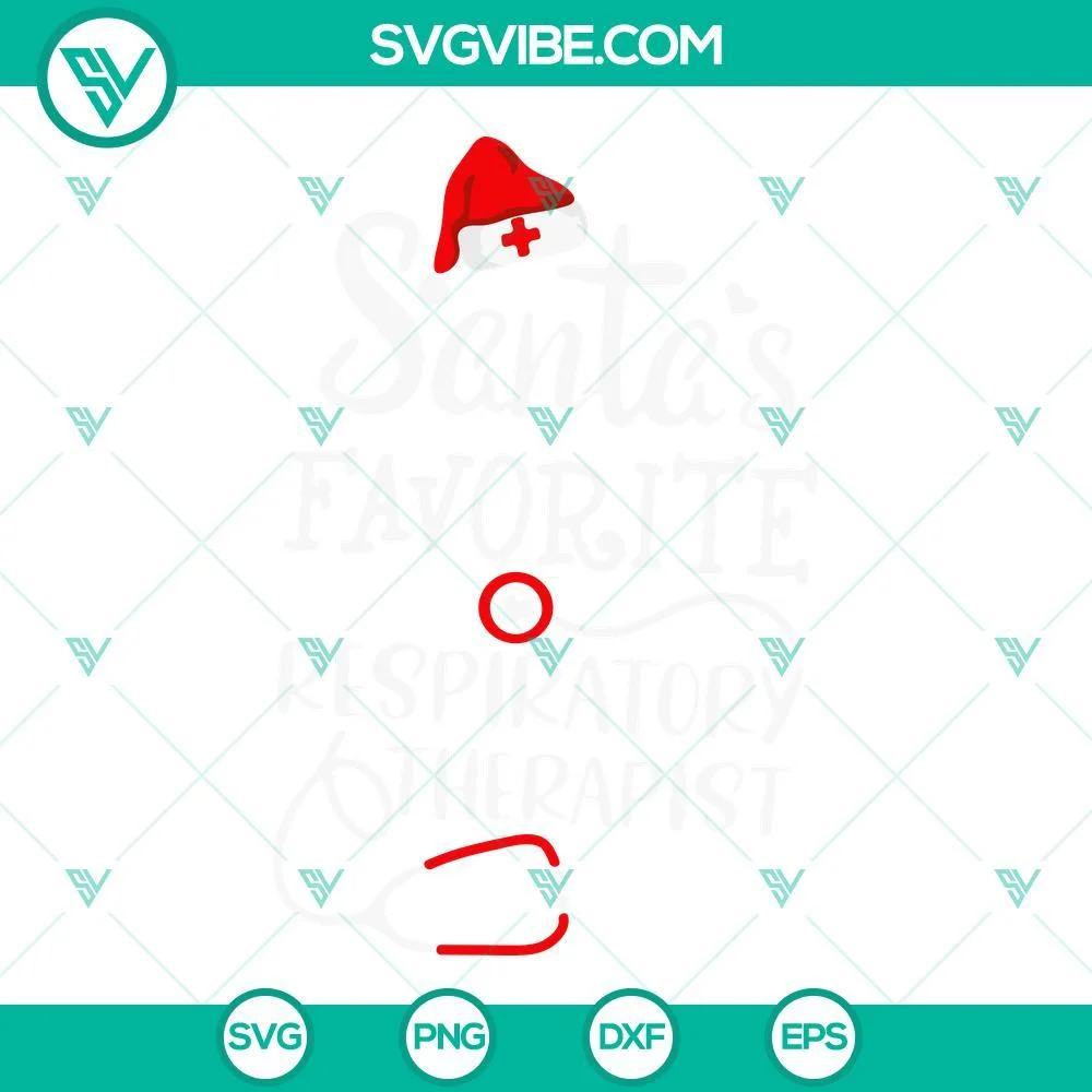 Christmas, SVG Files, Santas Favorite Respiratory Therapist SVG Files, 1