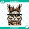 Sassy bunny leopard bandana and glasses PNG files, cute rabbit Easter PNG images - fun and stylish design for digital projects.