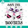 Save The Boo Bees SVG design with Breast Cancer Awareness and Halloween theme, perfect for crafting enthusiasts.