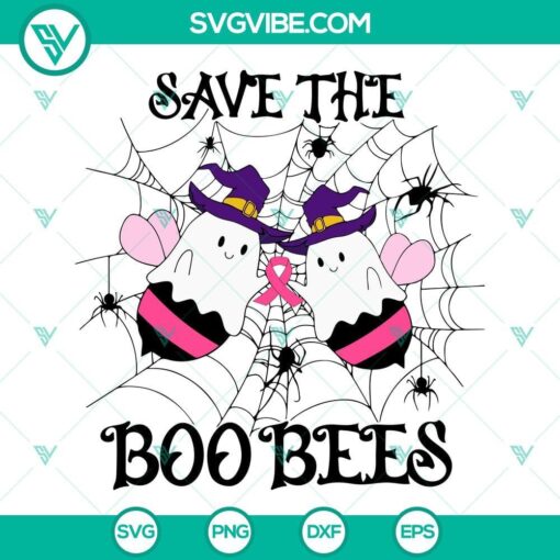 save the boo bees svg breast cancer awareness svg halloween breast cancer svg 2 mockup