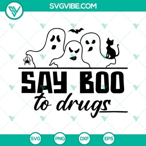 say boo to drugs svg anti drug svg cancer ribbon svg 2 mockup