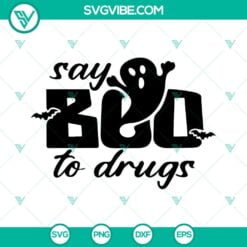 Awareness, Cancer, Halloween, SVG Files, Say Boo To Drugs SVG Image, Halloween 20