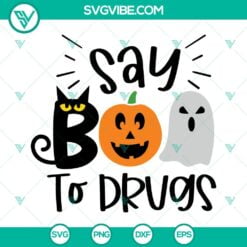 Awareness, Cancer, Halloween, SVG Files, Say Boo To Drugs SVG Image, Halloween 21