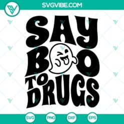 Awareness, SVG Files, Say Boo To Drugs SVG Download, Red Ribbon Week SVG Image, 2