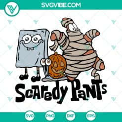 Disney, Halloween, SVG Files, Scaredy Pants SVG Download, SpongeBob SquarePants 2