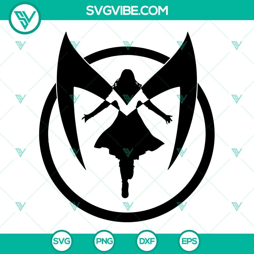 Movies, SVG Files, Scarlet Witch Logo SVG Images PNG DXF EPS, Wanda Maximoff 1