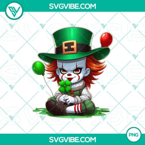 scary clown horror character png creepy clown st patrick day png mockup