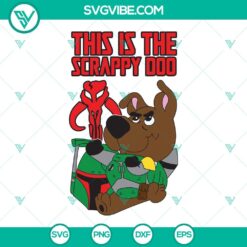 Cartoons, SVG Files, Scrappy-Doo Boba Fett SVG File, The Mandalorian SVG Files 1