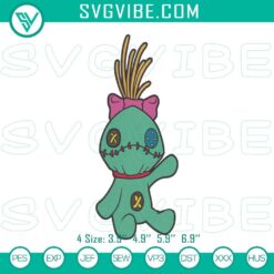 Scrump Lilo and Stitch doll embroidery design, featuring cute Disney-inspired Stitch character. Creative stitch file for crafts.