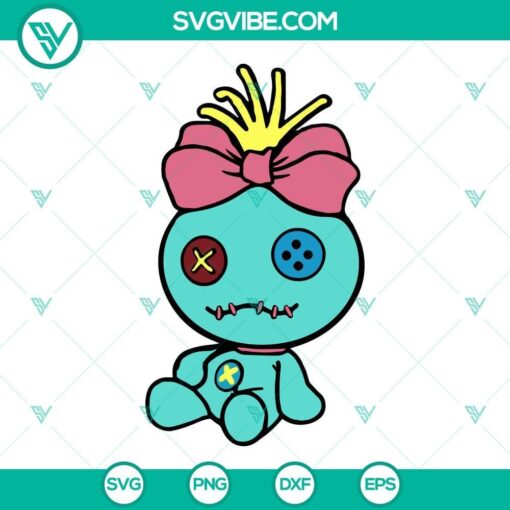 scrump lilo and stitch doll svg png dxf eps cut files for cricut silhouette 10 mockup