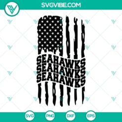 Seattle Seahawks football themed American flag SVG files for download in PNG and DXF formats. Perfect for Seahawks fans!