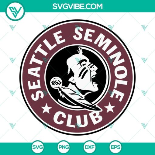 seattle seminole club svg florida state seminoles svg fsu football svg png dxf eps cut files 2 mockup