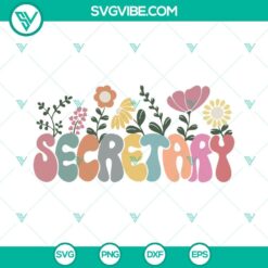 School, Teacher, SVG Files, Secretary Retro Wildflowers SVG Images, Trendy 14