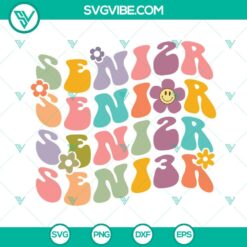 School, SVG Files, Senior 2023 SVG File, Graduation 2023 SVG Download, Floral 1