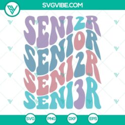 School, SVG Files, Senior 2023 SVG Images, Wavy Stacked Text SVG Images, Class 10