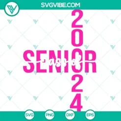 School, SVG Files, Senior 2024 Smiley Face SVG Download, Class Of 2024 SVG 4