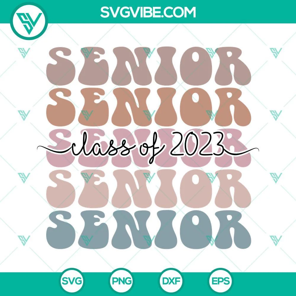 School, SVG Files, Senior Class Of 2023, Twenty 23 Graduation SVG Images, 1