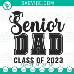 School Embroidery Designs, Embroidery Designs, Senior Dad Class Of 2023 2