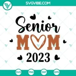 senior mom 2023 svg bundle football senior mom svg class of 2023 svg png dxf eps digital download 3 mockup