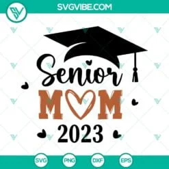 senior mom 2023 svg bundle football senior mom svg class of 2023 svg png dxf eps digital download 9 mockup