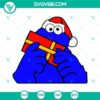 Sesame Street Christmas SVG bundle featuring Sesame Monsters characters for download, festive holiday designs perfect for crafts.