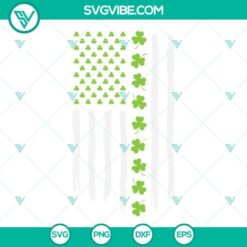 American, St Patrick's Day, SVG Files, Shamrock American Flag SVG Download, 7