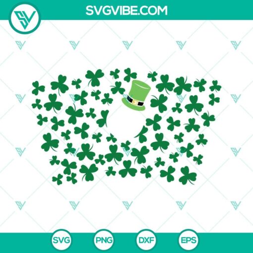 shamrock starbucks wrap svg leprechaun hat svg st patricks day coffee svg png dxf eps files 10 mockup