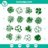 St. Patrick's Day Shamrocks and Four Leaf Clover SVG files bundle perfect for St. Paddy's crafts and decorations.