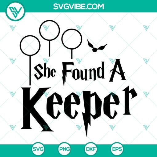 she found a keeper svg keeper svg wizard boy svg harry potter svg png dxf eps 1 mockup