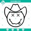 Cowboy-themed SVG design with text "She Likes Cheap Drinks Tattoos And Morgan Wallen" against a rustic background. Great for country music fans.
