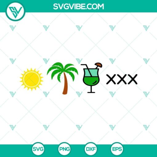 si hay sol hay playa bad bunny svg png dxf eps cut files 4 mockup