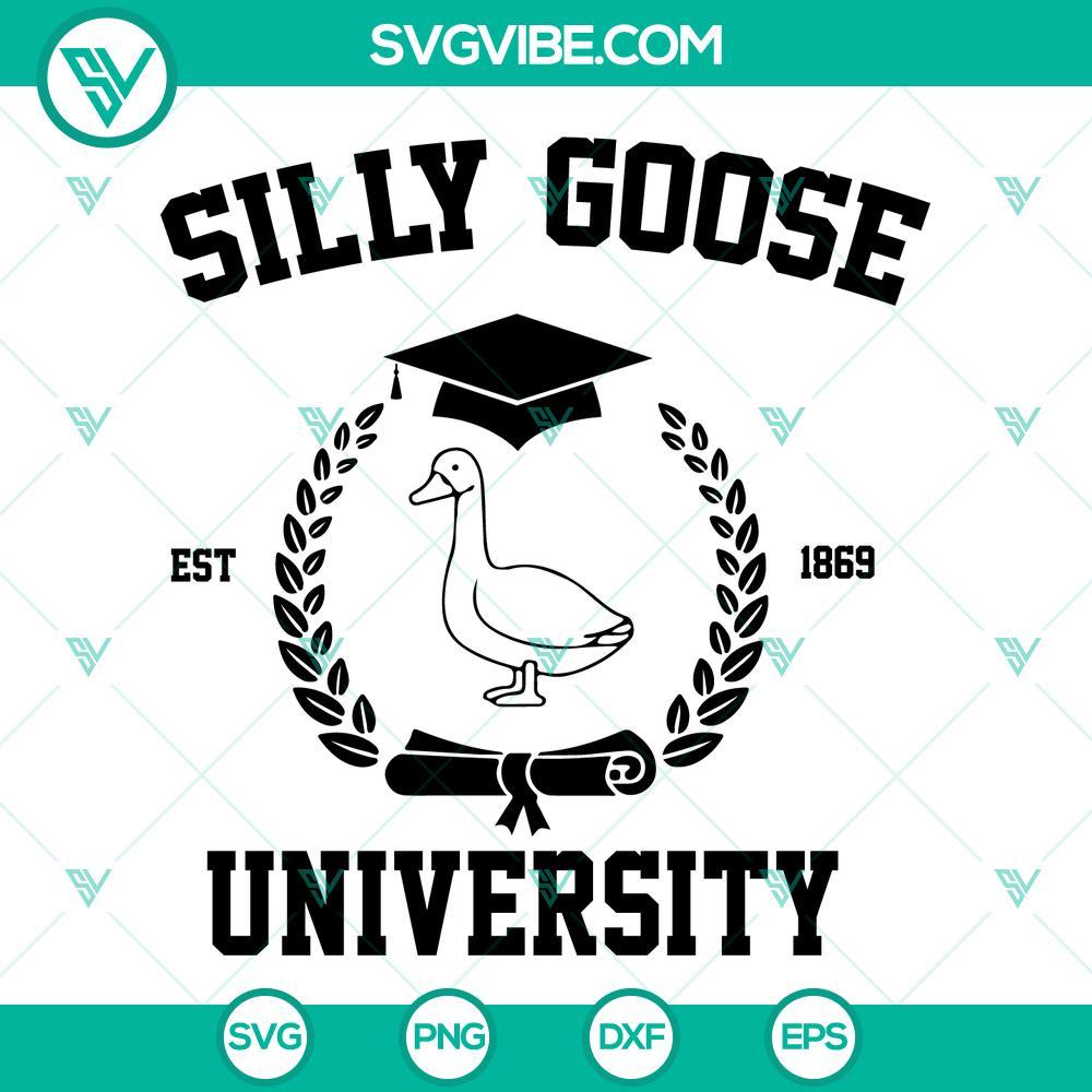 Silly Goose University SVG DXF EPS PNG File Digital Download Silly Goose University SVG Files DXF EPS PNG File Digital Download with funny cartoon geese characters, perfect for crafts and projects.